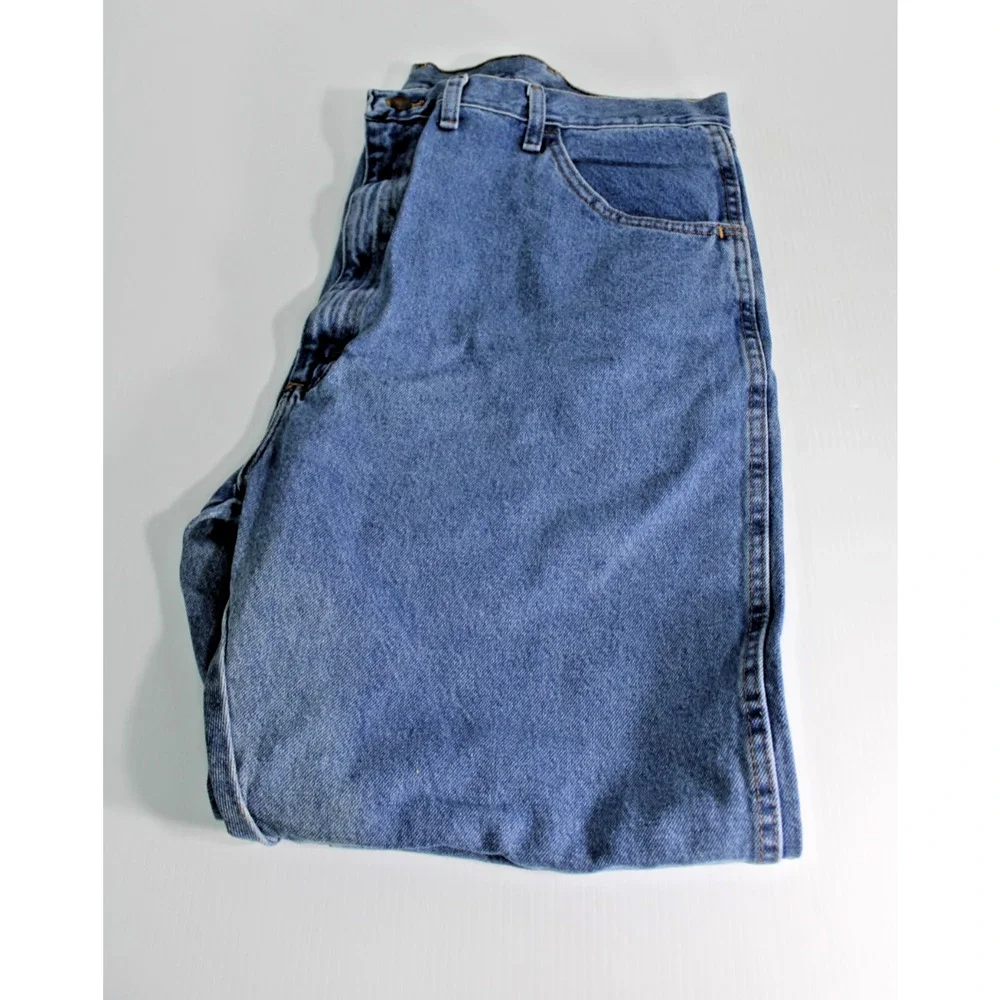 NWT Rustler Wrangler Men's Regular Straight Leg Jeans 44x30 Heavyweight Denim